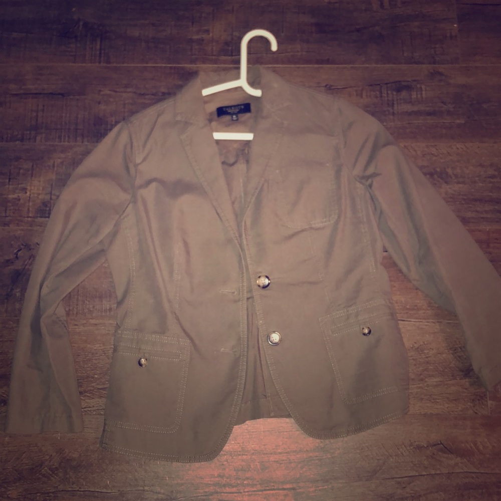 Talbots olive green blazer 8P